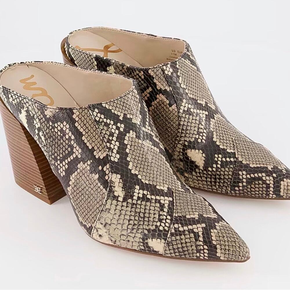 Sam Edelman Reverie 2 Heeled Ankle Bootie Python Snakeskin Size 8